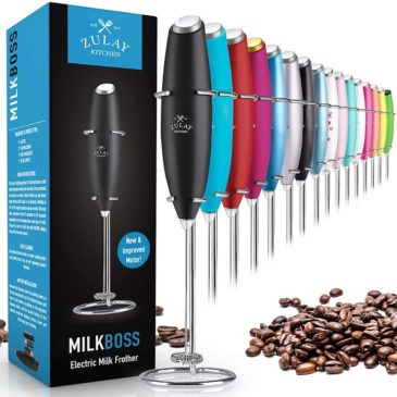 Zulay Original Milk Frother Handheld Foam Maker for Lattes