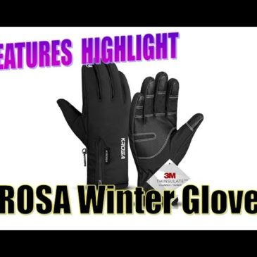 KROSA 10 Touchscreen Fingers Snow Ski Gloves, Waterproof Cold Weather Gloves